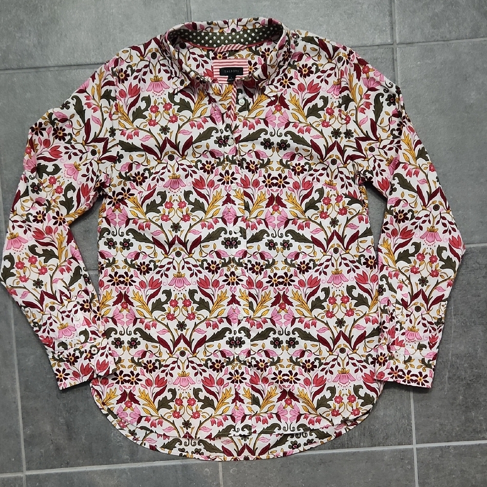 Talbots Multicolor Floral Shirt